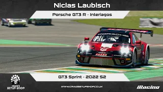 iRacing - 22S2 - Porsche GT3 R - GT3 Sprint - Interlagos - Nic