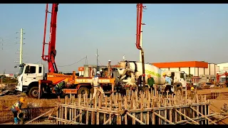 XE BỒN, XE BƠM BÊ TÔNG LÀM VIỆC  | CONCRETE TRUCK | HỮU KHOAI TV