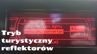 Audi A4/A5/Q5 B8 Kodowanie (Coding) - Tryb turystyczny reflektorów/Head lamp converter