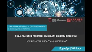 Новые подходы к подготовке кадров для цифровой экономики: как подойти к проблеме системно?