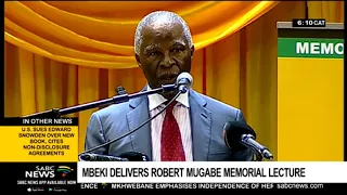 Mbeki delivers Robert Mugabe Memorial lecture