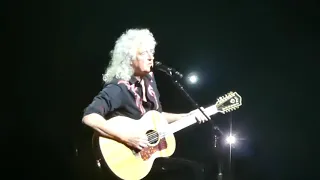 Queen  Brian May with Freddie Mercury video  Love of My Life   LIVE Birmingham
