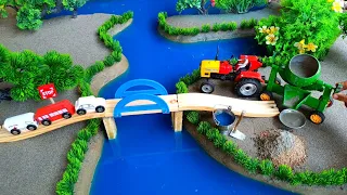 Top diy tractor making mini Concrete bridge #18 | diy tractor | water pump | @KeepVilla|DongAnh mini