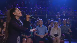 Ariana Grande and James Corden Sing "My Heart Will Go On."