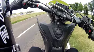 supermoto wheelie crash