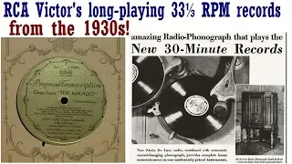 Playing a rare 1930s RCA Victor 33⅓ RPM Program Transcription record