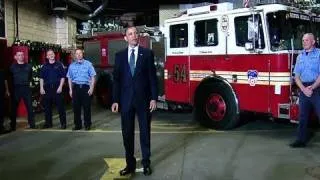 President Obama Meets with Firefighters in New York