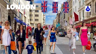 London Walk 🇬🇧 Oxford & BOND Street to Piccadilly Circus | Central London Walking Tour.  [4K HDR]