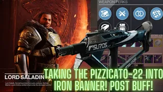 Pizzicato-22 is actually good post buff! iron banner is back! Destiny 2 season of the seraph