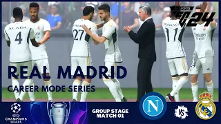 FC24 - NAPOLI vs. REAL MADRID | UCL Groups Stage Match#1| Gameplay (No commentary) Full Match| 4K