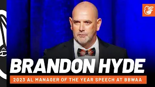 2023 AL Manager of the Year Brandon Hyde's Speech at BBWAA Awards Dinner | Baltimore Orioles