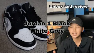 Jordan 1 Black White Grey low Unbox and Review!!