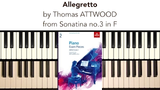 ATTWOOD Allegretto (1st movt), from Sonatina no.3 in F
