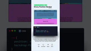 Sticky Position Navbar using CSS #codewith_muhilan #css #coding