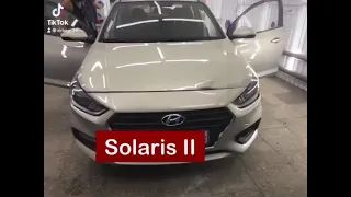 Hyundai #Solaris II ремонт системы безопасности, парприза торпедо airbag
