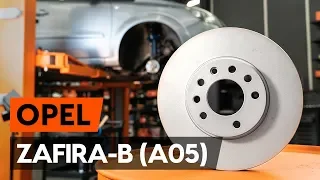 How to change front brake discs / front brake rotors on OPEL ZAFIRA-B 2 (A05) [TUTORIAL AUTODOC]