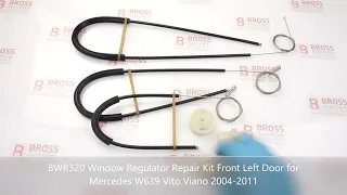 BWR320 Window Regulator Repair Kit Front Left Door for Mercedes W639 Vito Viano 2004-2011