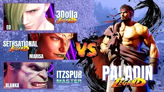 SF6 - PALADIN (Ryu) VS 3DOLLA (ED) / SETHSATIONAL (Marisa) / ITZSPUR / Blanka) - Ranked Matches