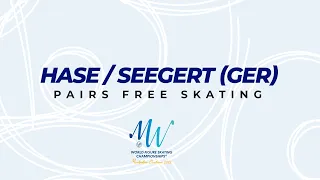 Hase/Seegert (GER) | Pairs FS | ISU World FS Championships 2022 | Montpellier | #WorldFigure