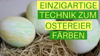 Einzigartige Idee zum Ostereier färben - Eier färben mit Küchentuch