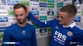 "We have five cup finals left" Maddison and Vardy reflect after a draw away to Leeds