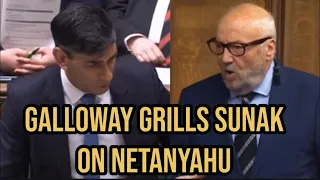 George Galloway grills Rishi Sunak on promise to call Israeli PM on Iran attack | Janta Ka Reporter