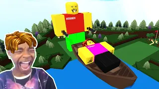 WEIRD STRICT DAD CHAPTER 3 in BUILD A BOAT Funny Moments Memes Trolling