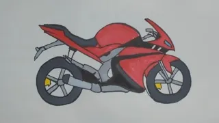 how to draw a motorbike