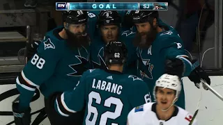 Confident Sharks work puck around, Joe Pavelski beats David Rittich