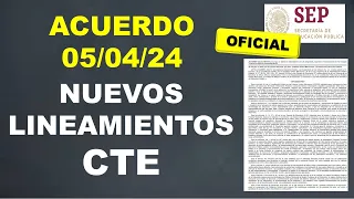 Nuevos lineamientos para el Consejo Técnico Escolar Acuerdo 05/04/24