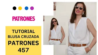 Tutorial blusa blanca cruzada PATRONES 457