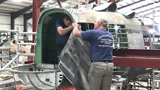 Video 105 Restoration of Lancaster NX611 Year 4 .... Skin removed from KB976