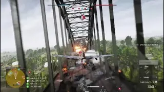 BF5 - TWISTED STEEL BRIDGE FLY THROUGH WHILE PURSUING SPITFIRE