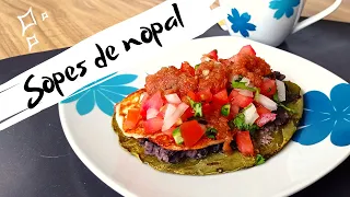 Cena LIGERA y FÁCIL | Sope de NOPAL con costra de QUESO