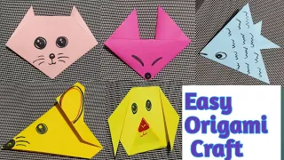 Craft Ideas | 5 Easy Paper Folding Craft | Easy Origami Dog Cat Fox Fish Mouse | Ladies Special