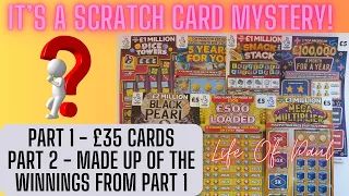 It's a scratch card mystery!!! Part 1 is £35 of cards, part 2 is made up from the winnings 😁