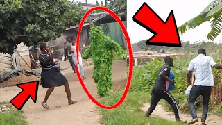 Scary Bushman Prank That Nearly Killed Someone- Hilarious Bushman Prank