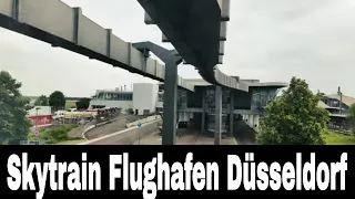 Skytrain Düsseldorf - Fahrt mit dem Skytrain vom Flughafen Düsseldorf zum Flughafenbahnhof