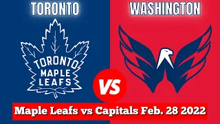 Toronto Maple Leafs vs Washington Capitals | Live NHL Play by Play & Chat