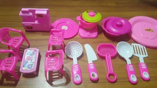Pink kitchen set|plastic kitchen set |kitchen toys|  unboxing kitchen set|#littlestep#pinkkitchenset