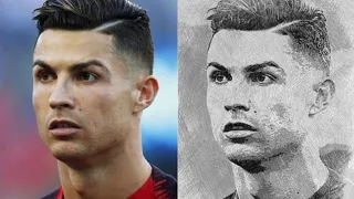 How to Simple Drawing Cristiano Ronaldo with Grid Method #howtodraw #cristianoronaldo #ronaldo
