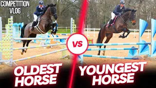 OLDEST HORSE VS YOUNGEST SHOWJUMP COMPETITION! | EROL AND ZEB BATTLE IT OUT || VLOG 127