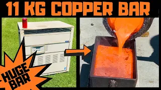 Huge 11KG Copper Bar From Scrap Spa Pump - Trash To Treasure - ASMR Metal Melting -BigStackD Casting