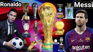 CRISTIANO RONALDO VS  MESSI all trophy and awards Compared |football winer trophies 2023 2024