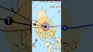 Track of Typhoon Karding | Sept. 25,2022 8PM | PAGASA satellite image | #shorts #kardingph #habagat