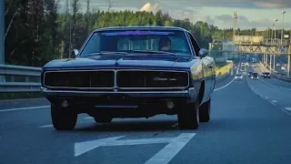 Moscow streets overview of Dodge Charger!