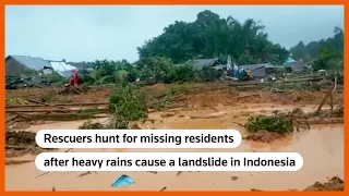 Rescuers hunt for missing in Indonesian landslide