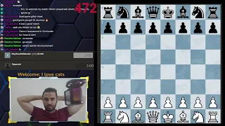 If I defeat you, you subscribe||Day 44||chess.com|| ELO 500 games #chesslivestream #chess