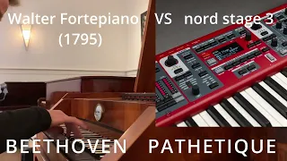 Beethoven PATHETIQUE: Walter Fortepiano / Hammerflügel (1795) VS. nord stage 3, digital Fortepiano