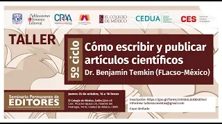 Taller: Cómo escribir y publicar artículos científicos